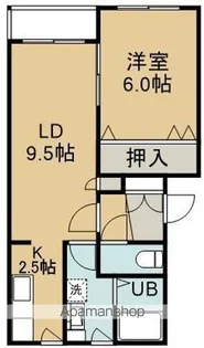 カスティーユ美原【2階】の間取り